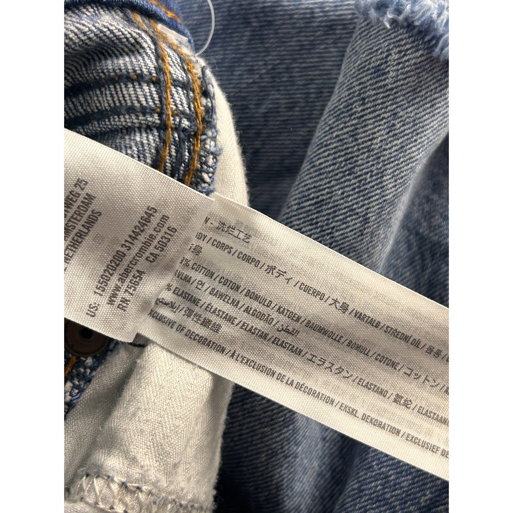 Abercrombie & Fitch The 90s Relaxed Jean Ultra High Rise Distressed Blue 28/6R - Picture 7 of 8